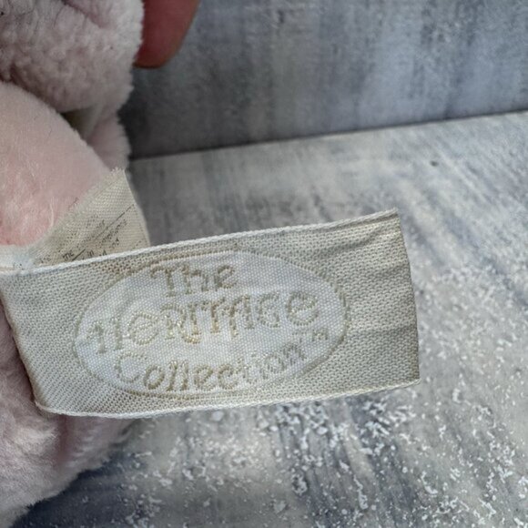 Ganz WRINKLES BABY PUPPY DOG Collar &amp; Bone Pink Plush Stuffy Puppet Bone - Picture 6 of 7